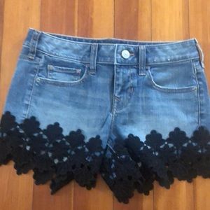 Express relaxed low rise jean shorts